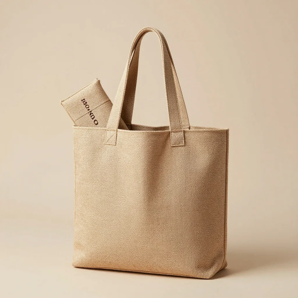 A natural sisal market tote with a matching small Kiondo inside